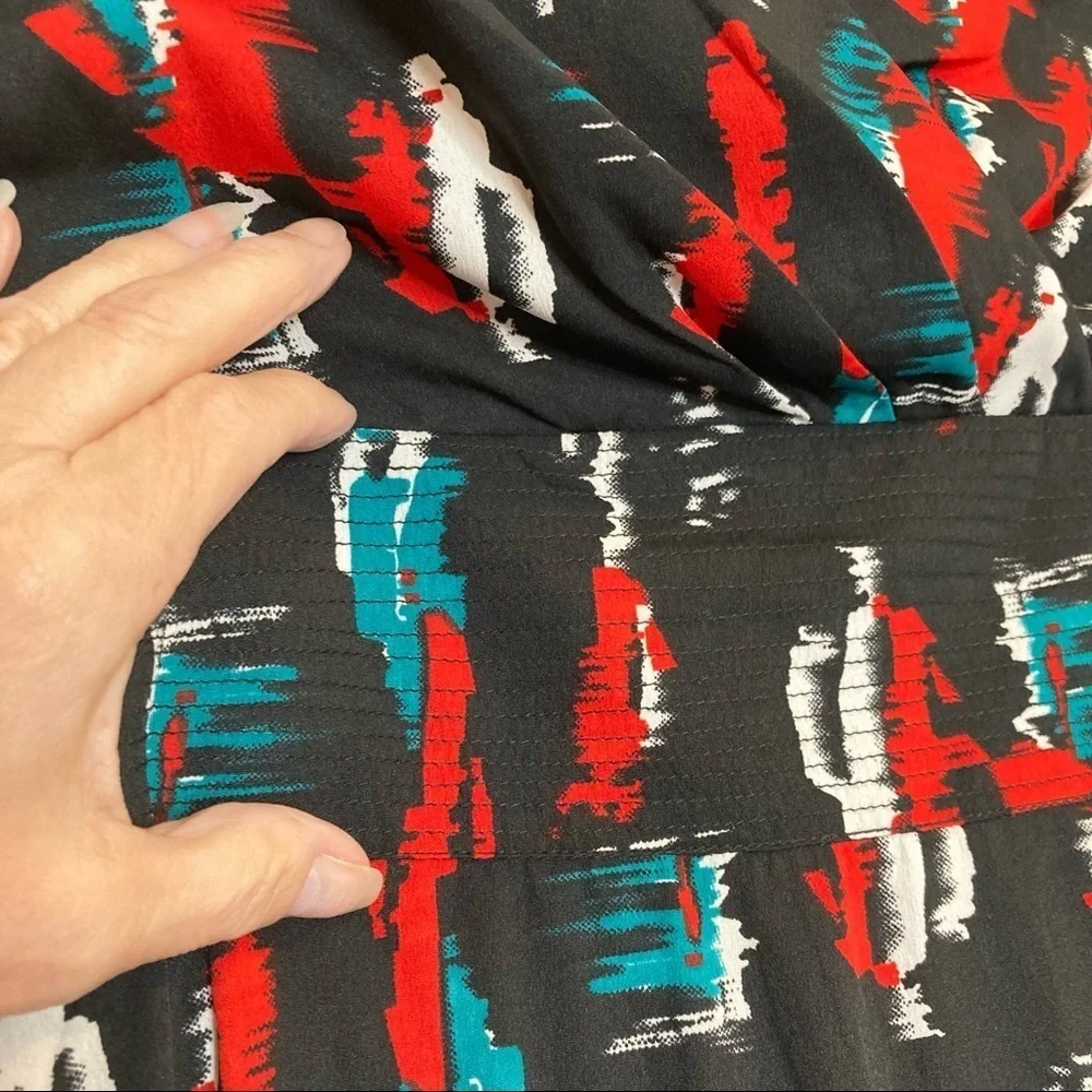 W118 by Walter Baker Black Raquel Patterned Maxi Dress Sz M - Picture 12 of 15